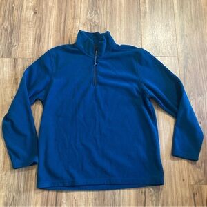 St‎ John's Bay Men's 1/4 Zip Pullover Fleece Jacket Long Sleeve Blue Size L